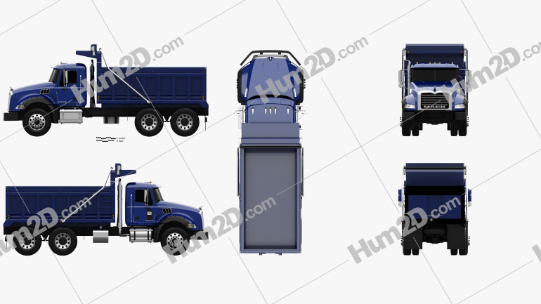 Mack Granite Caminhão basculante 2002 clipart