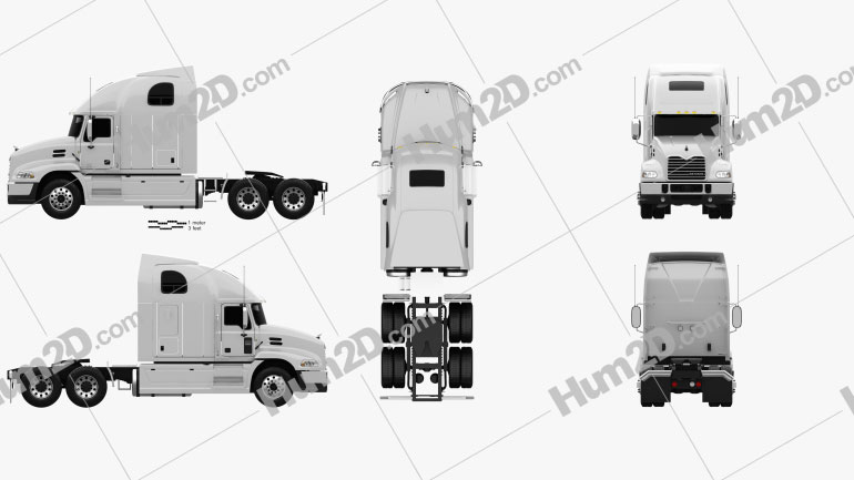 Mack Pinnacle Tractor Truck 2011 Clipart Image