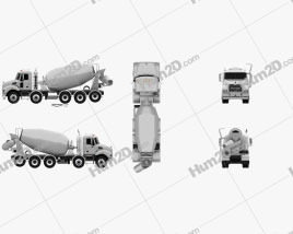 Mack Metro-Liner Concrete Agitator Truck 2007 clipart