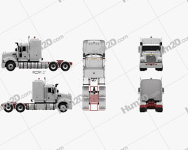 Mack Super-Liner High Rise Cabine dorminhoca Caminhão trator 2007 clipart