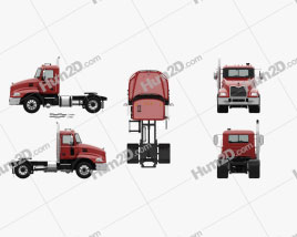 Mack Pinnacle Day Cab Tractor Truck with HQ interior 2011 clipart