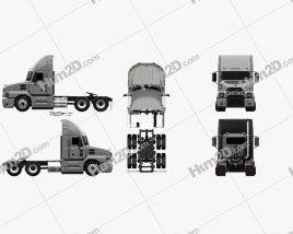 Mack Anthem Day Cab High Rise Tractor Truck 2018 clipart