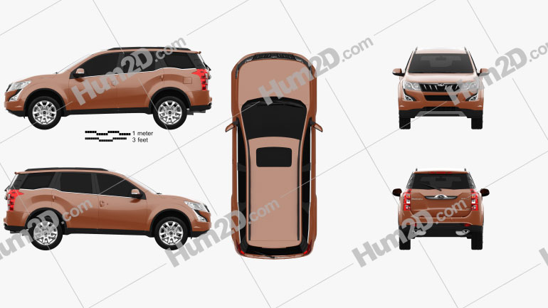 Mahindra XUV500 2015 car clipart