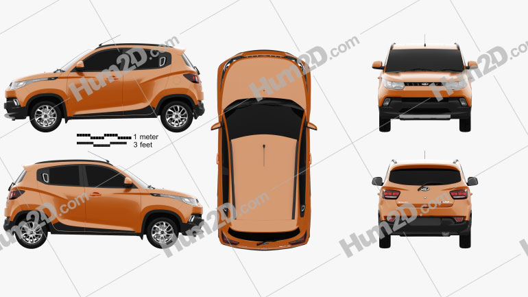 Mahindra KUV 100 2015 car clipart
