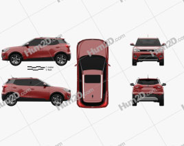Mahindra XUV300 2019 car clipart