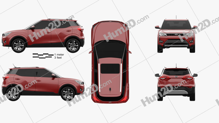 Mahindra XUV300 2019 car clipart