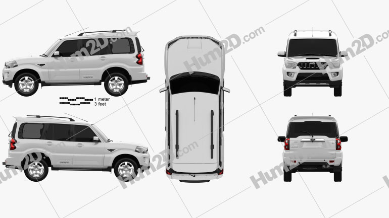 Mahindra Scorpio S11 2022 car clipart