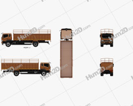 Mahindra Furio 17 BS6 Flatbed Truck 2020 clipart