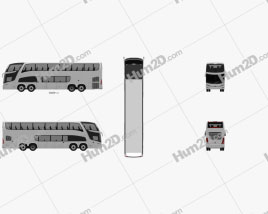 Marcopolo Paradiso G7 1800 DD 4-axle Bus 2017 clipart