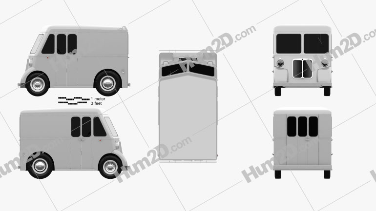 Marmon-Herrington Delivery Truck 1946 clipart