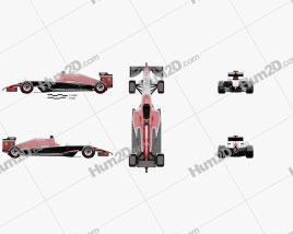 Marussia MR03 2014 car clipart