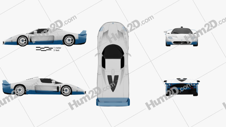 Maserati MC12 car clipart