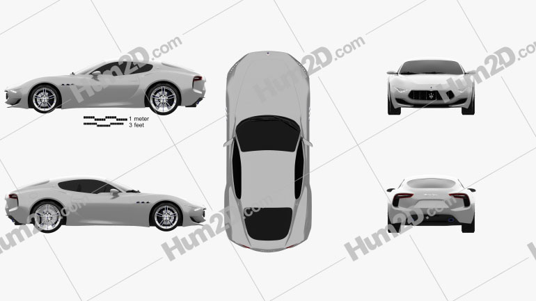 Maserati Alfieri 2014 car clipart