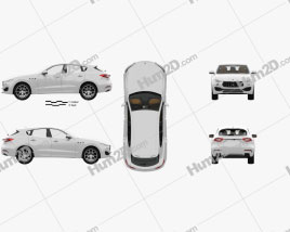 Maserati Levante with HQ interior 2017 car clipart