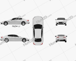 Maserati Quattroporte GTS Gran Sport 2017 car clipart