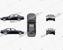 Maserati Quattroporte with HQ interior 2004 car clipart
