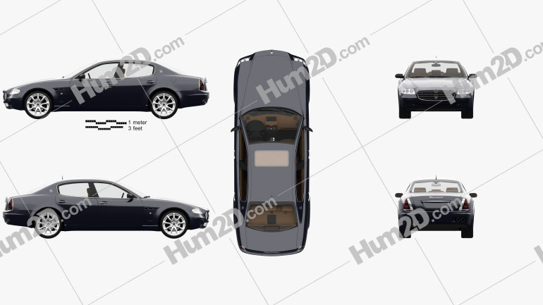 Maserati Quattroporte com interior HQ 2004 car clipart
