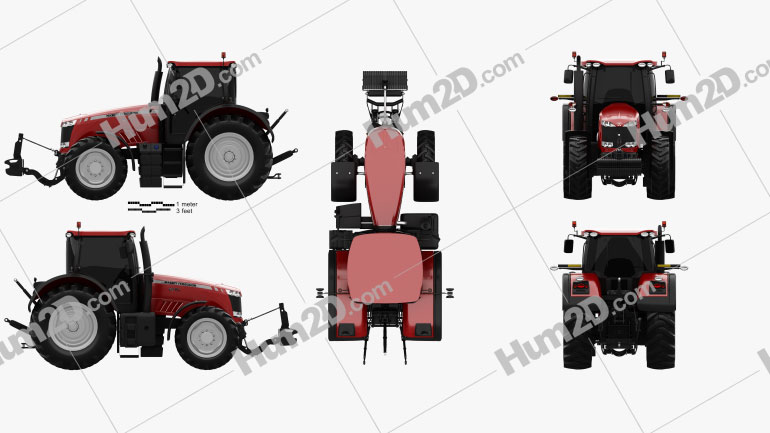 Massey-Ferguson 8690 2012 Traktor clipart