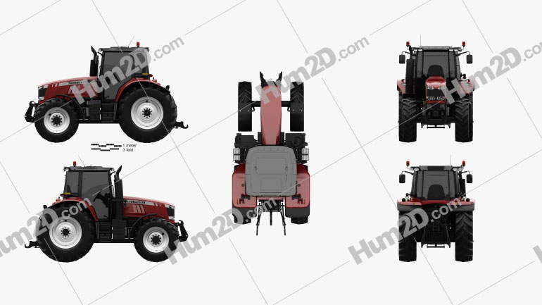 Massey-Ferguson 7618 2015 Traktor clipart
