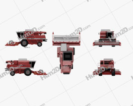 Massey-Ferguson 8560 Combine 9320 Harvester Head 1986 Tractor clipart
