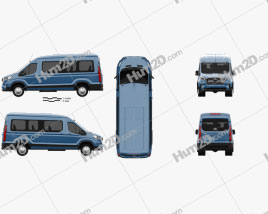 Maxus Deliver 9 L2H2 Passenger Van 2020 clipart