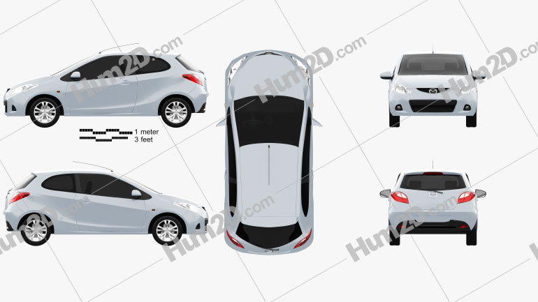 Mazda Demio (Mazda2) 3-türig Blueprint