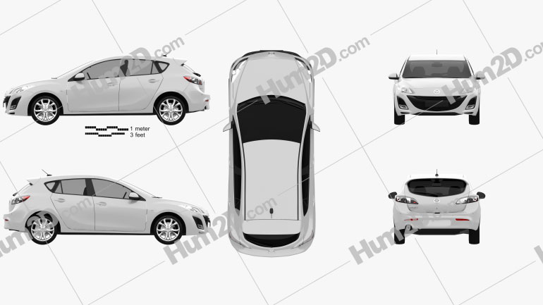 Mazda 3 hatchback 2011 PNG Clipart