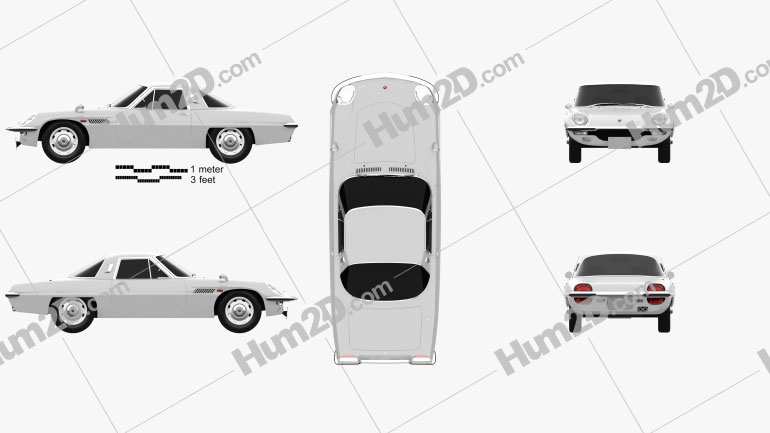 Mazda Cosmo 1967 car clipart