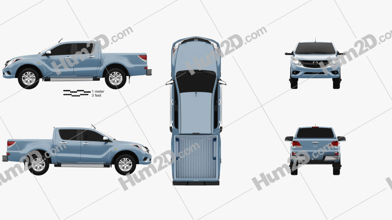 Mazda BT-50 Dual Cab 2012 Blueprint