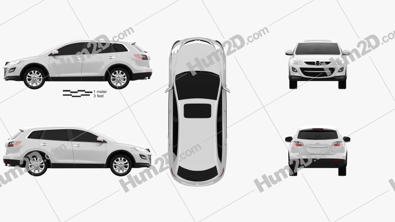Mazda CX-9 2012 Clipart Image