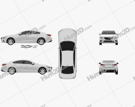 Mazda 6 sedan 2013 car clipart