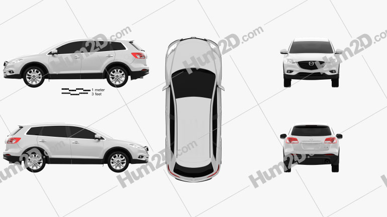 Mazda CX-9 2013 Clipart Image