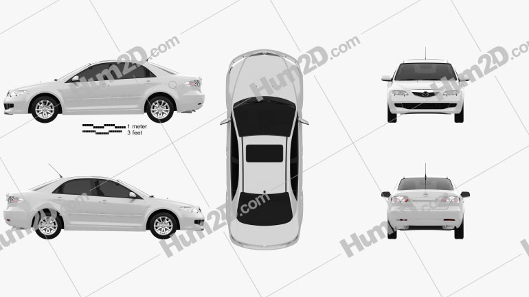 Mazda 6 sedan 2002 Blueprint