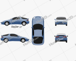 Mazda MX-3 1992 car clipart