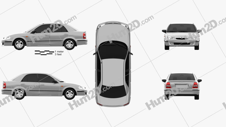 Mazda 323 (Familia) 1998 Blueprint