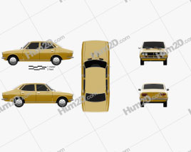 Mazda Capella (616) sedan 1974 car clipart