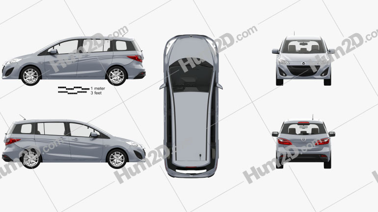 Mazda 5 with HQ interior 2010 PNG Clipart