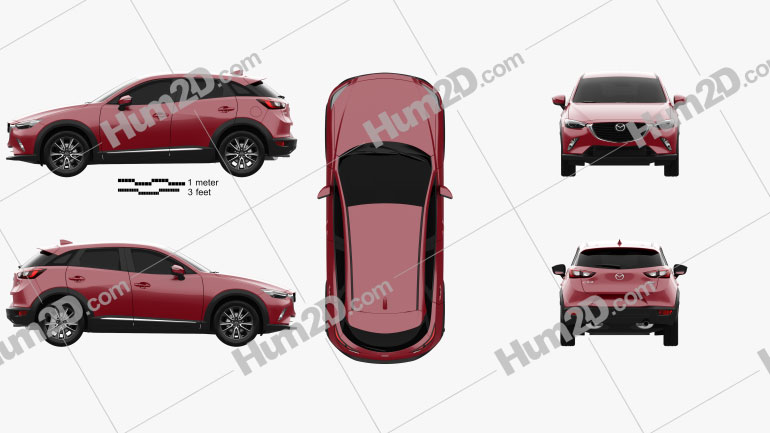 Mazda CX-3 2016 Clipart Image