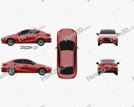 Mazda 2 (Demio) 2015 car clipart