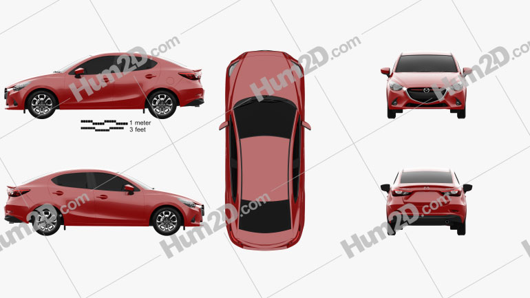 Mazda 2 (Demio) 2015 Blueprint