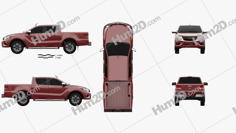 Mazda BT-50 Double Cab 2016 PNG Clipart