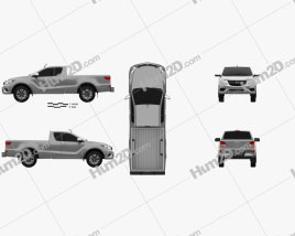 Mazda BT-50 Freestyle Cab 2016 car clipart