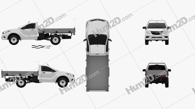 Mazda BT-50 Single Cab Alloy Tray 2016 Blueprint