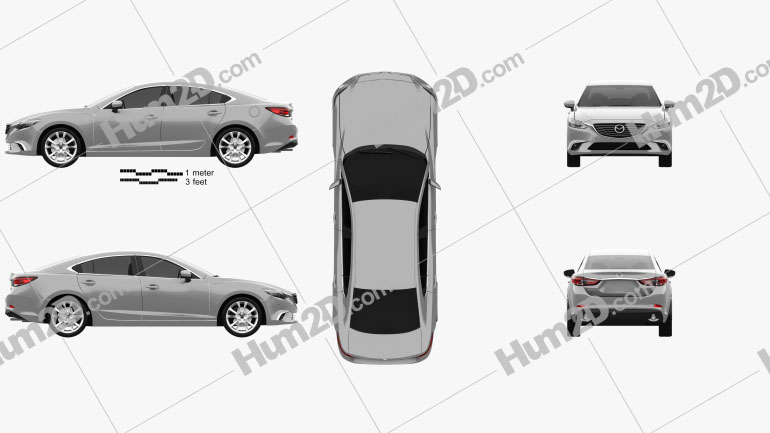 Mazda 6 GJ 2015 car clipart