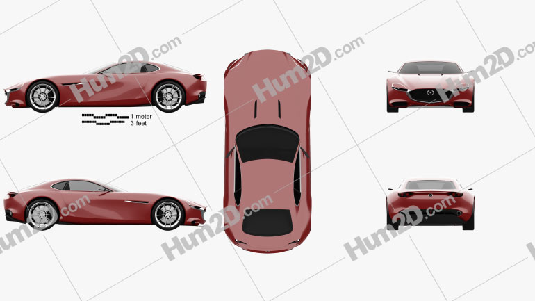 Mazda RX Vision 2015 Clipart Bild