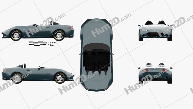 Mazda MX-5 Spyder 2015 Blueprint