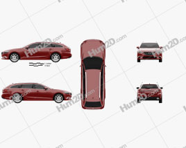Mazda 6 GJ wagon 2015 car clipart