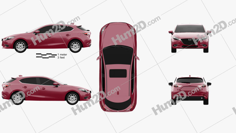 Mazda 3 BM hatchback 2017 PNG Clipart
