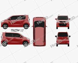 Mazda Flair Custom XT 2012 car clipart