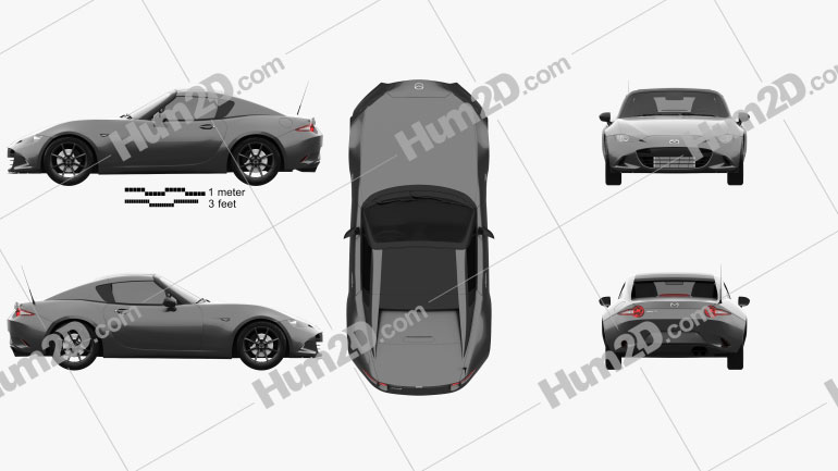 Mazda MX-5 RF 2016 Clipart Image